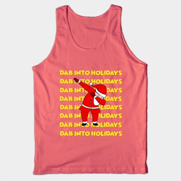 Dab into Holidays - Santa Dabbing - Santa Claus Dab Tank Top by MADesigns